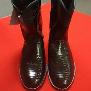 Black Leather Justins